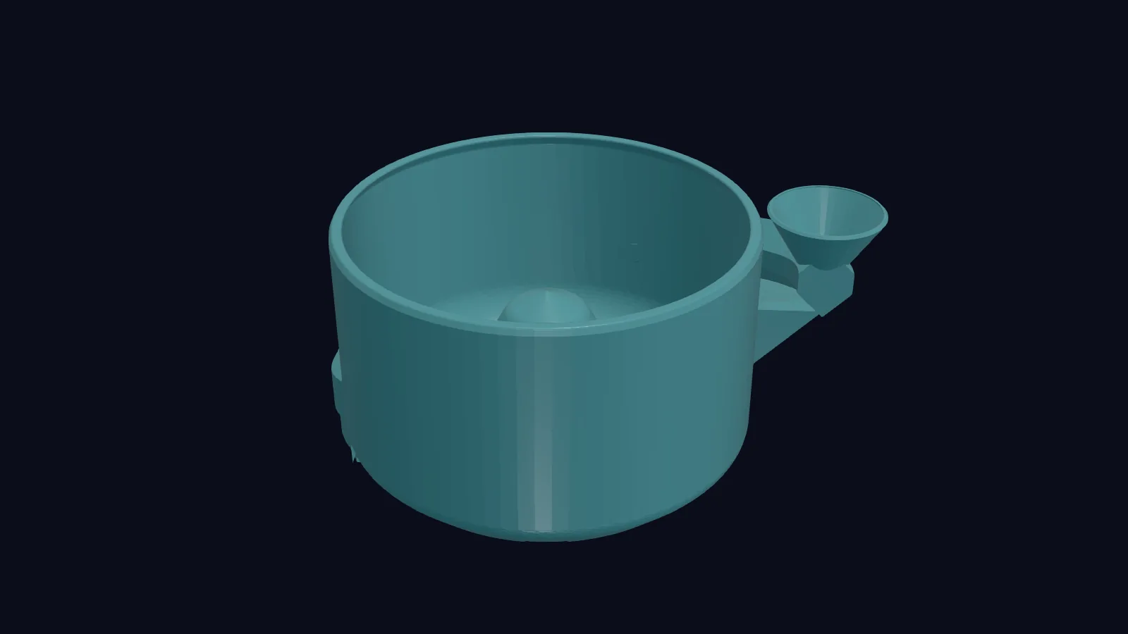 Isometrisches Render der Beeren-Vortex-Schale aus der automatischen Qualitätsprüfung